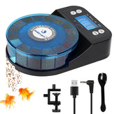 fishkeeper Automatic Feeder with 16-grid compartments enables precise, multi-meal scheduling for reliable feeding.
