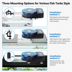 fishkeeper Automatic Feeder 800mAh battery sustains feeding during outages with memory.