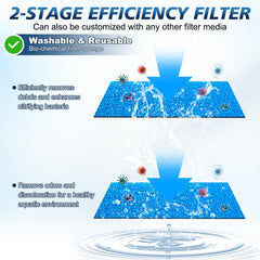 Fishkeeper filter silent bubble mode demonstrates quiet operation for day and night viewing.