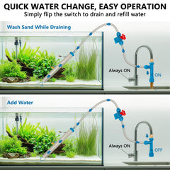 fishkeeper flow adjustable control enables precise water flow during tank maintenance.