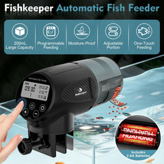 Fishkeeper moisture-proof seal protects feed quality by reducing humidity exposure.