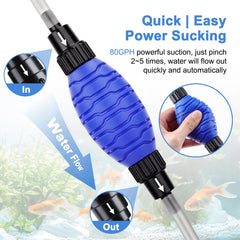 fishkeeper siphon ball priming action demonstrates strong suction