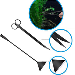 FISTOY aquarium 4-in-1 kit curved scissor for clean trimming.