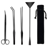 FISTOY aquarium 4-in-1 kit straight tweezer for precise planting.