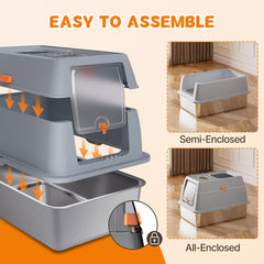 Fitrobust litter box top entry—versatile cleaning for multi-cat homes.