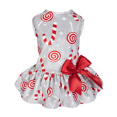 Fitwarm Christmas candy dress back view for holiday photos.