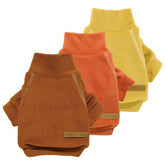 Fitwarm classic fleece dog sweater orange front view for small dogs warmth and style