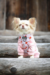 Fitwarm Classic Fleece Dog Sweater pink back shown for all-around warmth