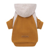 Fitwarm Color Block Dog Hoodie front view highlights lightweight warmth for daily outdoor walks.