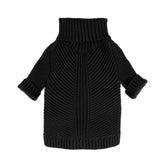 Fitwarm dog turtleneck sweater black large back view for cozy warmth