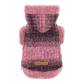 Fitwarm Fuzzy Dog Sweater back view showing snug knit warmth for small pets.