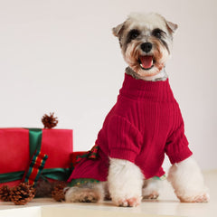 Fitwarm dog sweater dress side view shows secure fit for daily winter walks