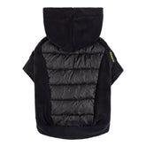 Fitwarm Quilted Fleece Dog Hoodie back view showcases lightweight warmth for small dogs.