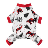 Fitwarm Reindeer Dog Pajamas front view for festive photos and cozy wear