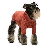 Fitwarm thermal knitted dog sweater front view highlights cozy warmth for cold outings.