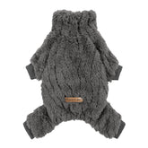 Fitwarm turtleneck fleece dog sweater front view on small dog for warmth