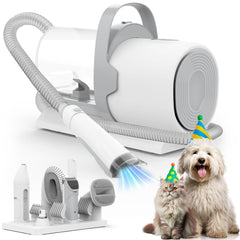 FIXR dog grooming vacuum suction head delivers strong cleaning during brushing sessions.