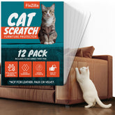 FixZilla couch protector in clear adhesive backing shields sofa from cat claws.
