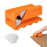 FIYEMNI cardboard cutter overview; compact orange tool for DIY cat scratcher projects