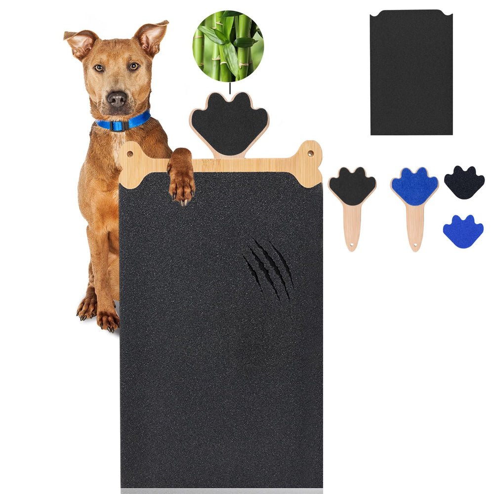 FL Falatier dog scratch board large—natural bamboo surface for gentle, clip-free nail care.