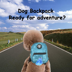 FLAdorepet dog backpack features integrated poop bag dispenser for hands-free walks