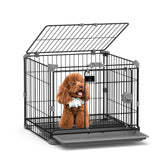 FLARUZIY 24in front-view dog crate for small dogs with easy access.