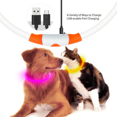 Flashseen LED dog collar TPU and ABS construction for daily wear.