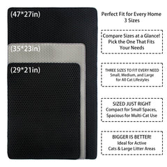 Flasidu cat litter mat washable and quick to rinse away trapped litter.