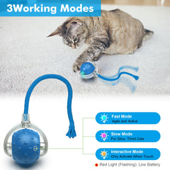 FLERDMAU cat ball chirping sounds activate motion-activated play