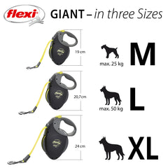FLEXI Giant Tape handle in use for easy one-handed leash control during walks.