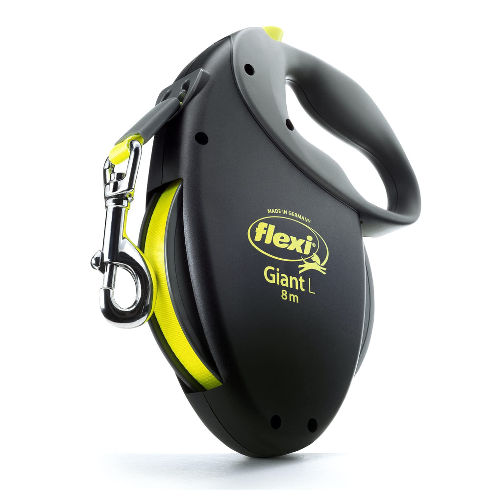 FLEXI giant-tape retractable leash provides 26ft freedom for large dogs