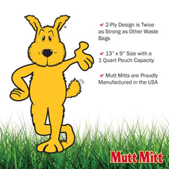 FLEXI Mutt Mitt 2-ply design delivers extra strength during use.