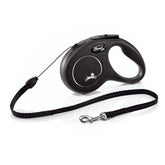 FLEXI New Classic Cord Leash black outer view shows 16 ft reach for controlled freedom