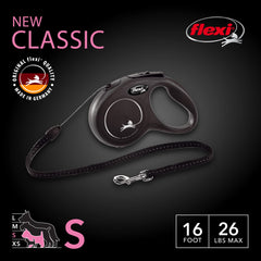 FLEXI New Classic Cord Leash handle close-up highlights ergonomic grip for comfortable walks