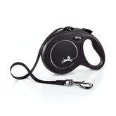 FLEXI New Classic Tape Leash 16 ft black handle for confident control during walks