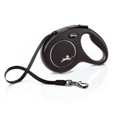 Flexi New Classic tape leash extended to 16ft black for controlled long walks