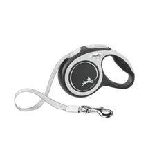 FLEXI New Comfort Tape Leash 16ft gray-black extended walk enables smooth daily strolls