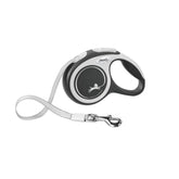FLEXI New Comfort Tape Leash 26ft grey demonstrates smooth retractable extension for large dogs