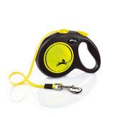 flexi new neon-tape-leash-16ft for large dogs up to 110 lbs