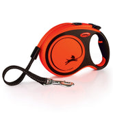 FLEXI Xtreme tape leash 26ft orange-black front view showing large dog control on walks