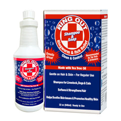 FlexTran Ring Out Shampoo bottle pour showing easy grooming and gentle cleaning.