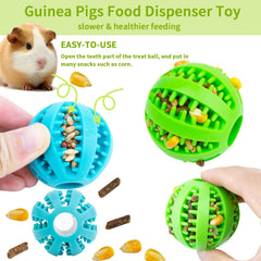 FlidRunest treat ball in soft rubber supports teething and chewy play