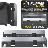 FL!PPER Flipper Max blade pack 2 front view for precise glass cleaning