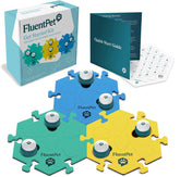 FluentPet Speak Up kit front view showing compact paw friendly buttons for home communication
