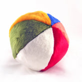 Fluff & Tuff Beach Ball 7-inch diameter with durable stitching for long lasting fetch and chew play.