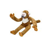 Fluff & Tuff Albert the Squirrel Monkey toy measures 15 inches for engaging toss and tug play.