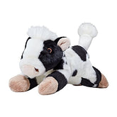 Fluff & Tuff Marge the Cow front view shows plush fabric ideal for gentle play.