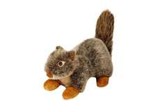 Fluff & Tuff Nuts Squirrel toy with fluffy tail enables tugging and chase play.