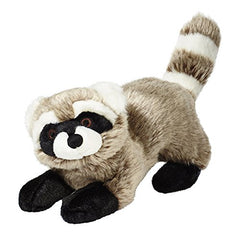 Fluff & Tuff Rocket The Raccoon with embroidered eyes for safe supervised play and durability.