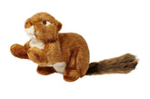 Fluff & Tuff SQUEAKERLESS Red Squirrel 12in for stealthy play and tug-friendly fun